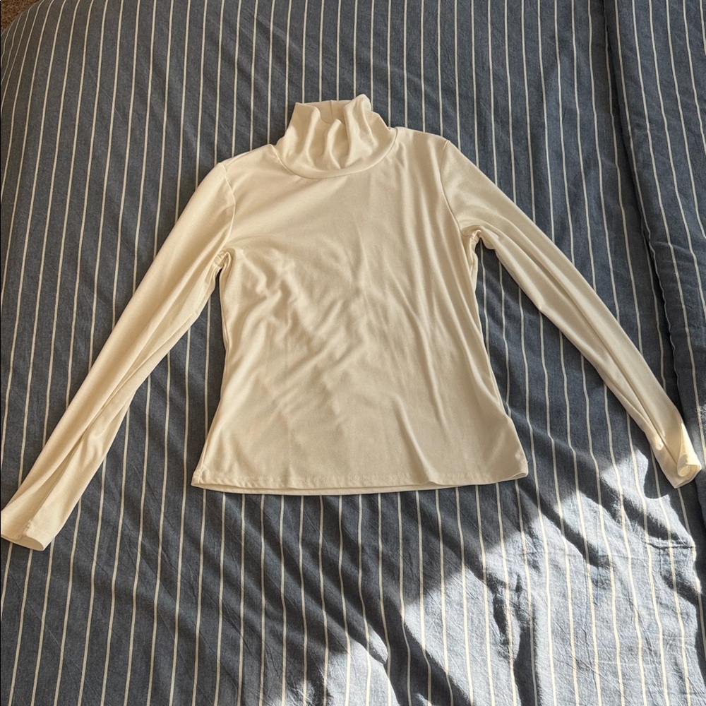 Cream Long Sleeve Women's Top